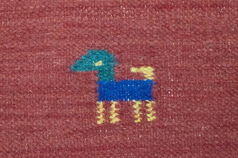 Dywan Kelim - modny - 200 x 140 cm - pomarańczowy