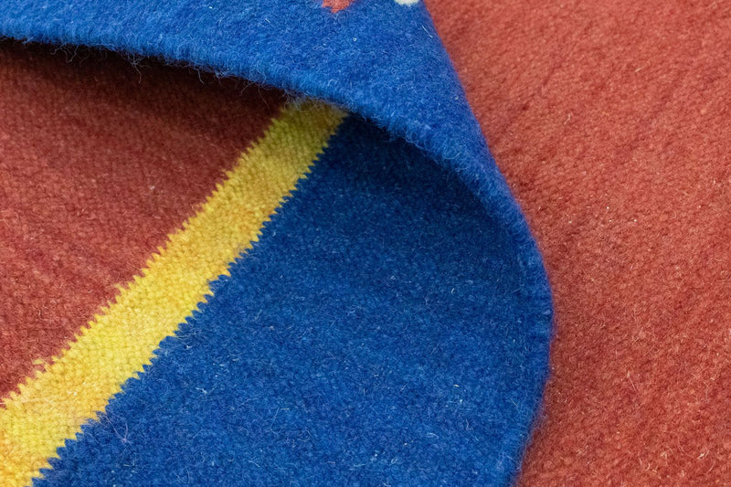 Dywan Kelim - modny - 200 x 140 cm - pomarańczowy