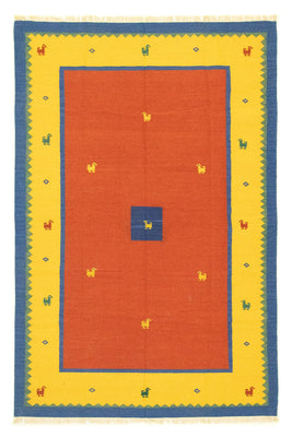 Dywan Kelim - modny - 300 x 200 cm - pomarańczowy