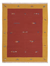 Nowoczesny kilim Dywan - Dywan wełniany - Prostokątny / Czerwony / 170 x 240 cm Prostokątny