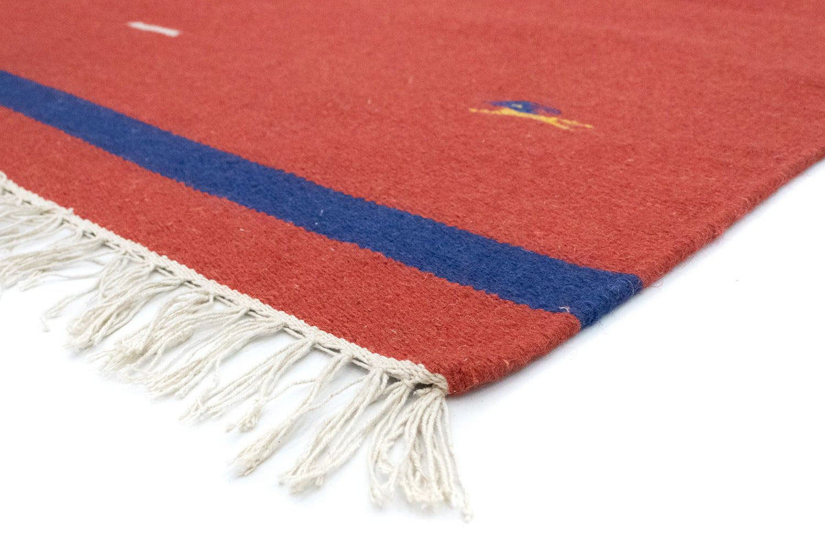 Dywan Kelim - modny - 180 x 120 cm - czerwony