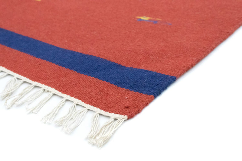 Dywan Kelim - modny - 180 x 120 cm - czerwony