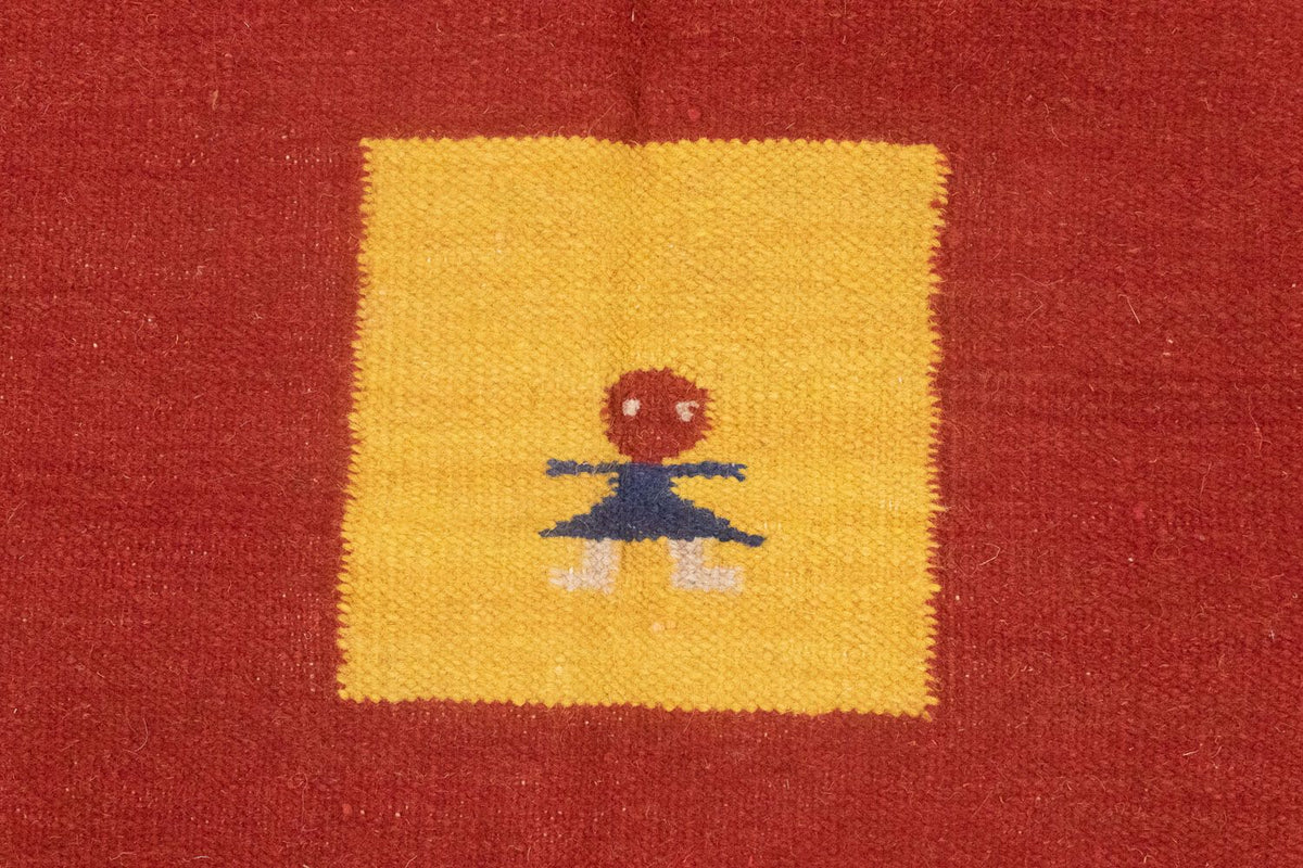 Dywan Kelim - modny - 200 x 140 cm - czerwony