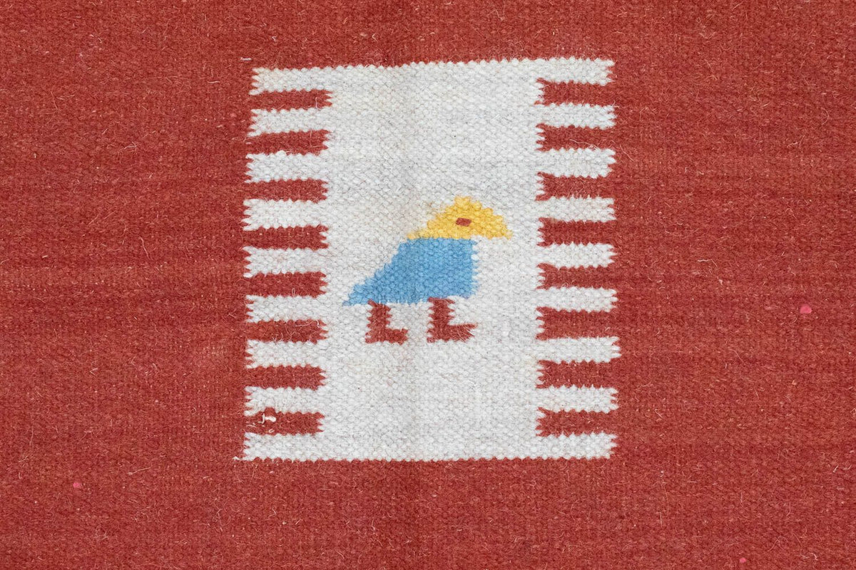 Dywan Kelim - modny - 200 x 140 cm - czerwony