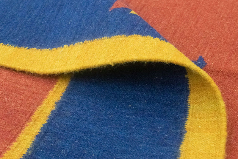 Dywan Kelim - modny - 200 x 140 cm - pomarańczowy