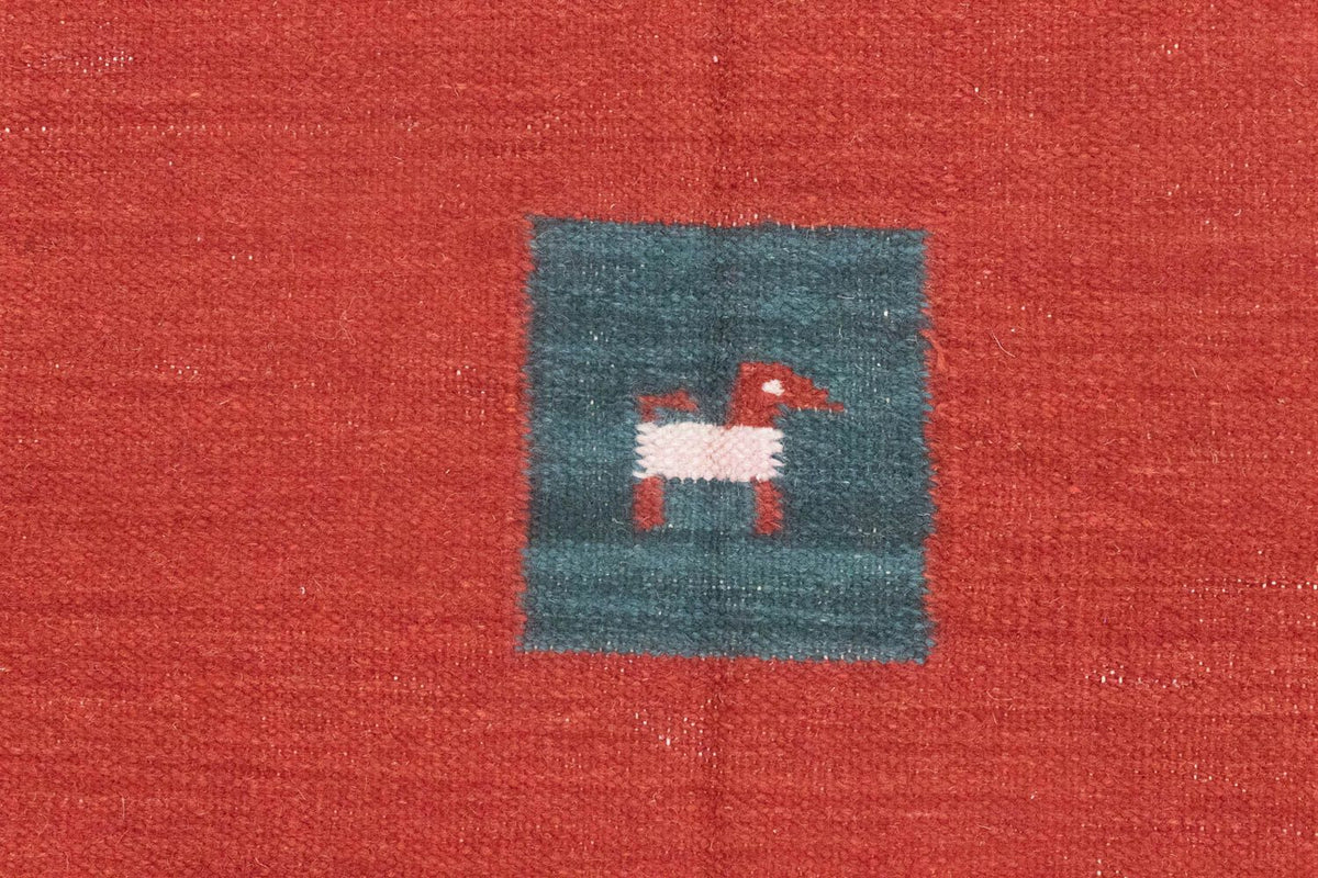 Dywan Kelim - modny - 200 x 140 cm - czerwony