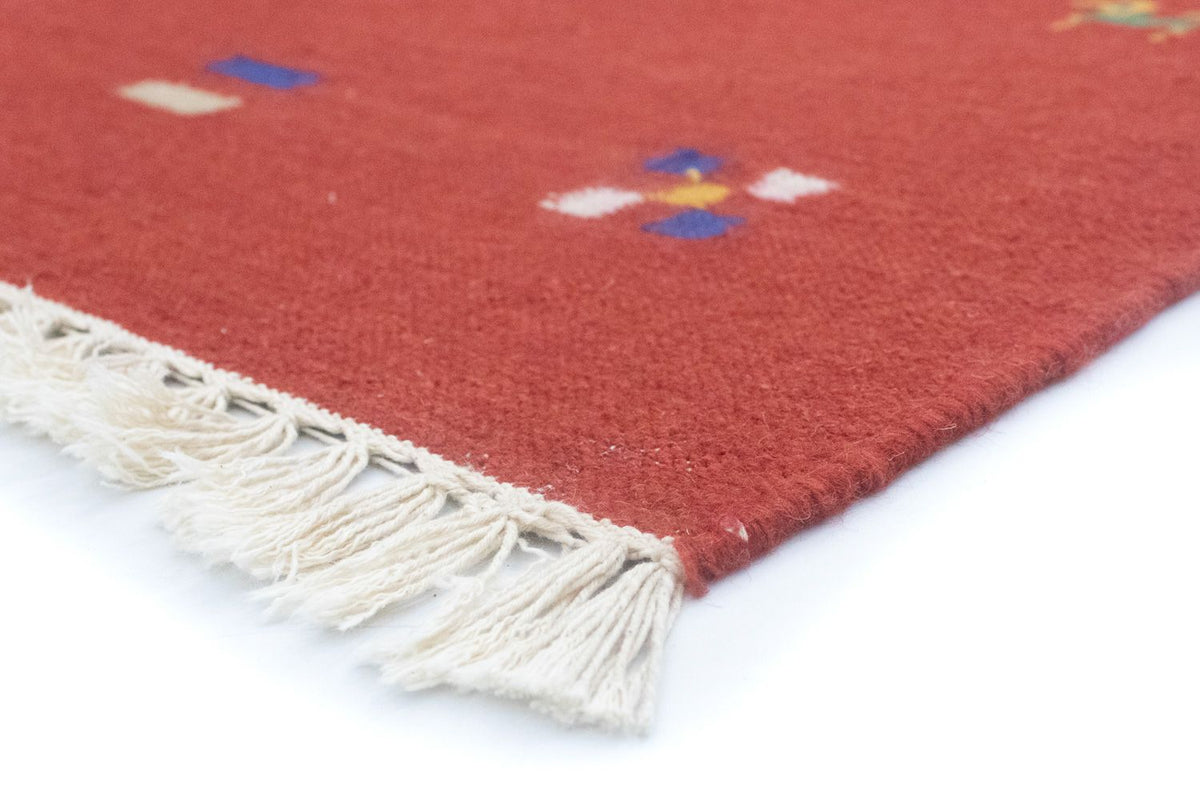 Dywan Kelim - modny - 200 x 140 cm - czerwony