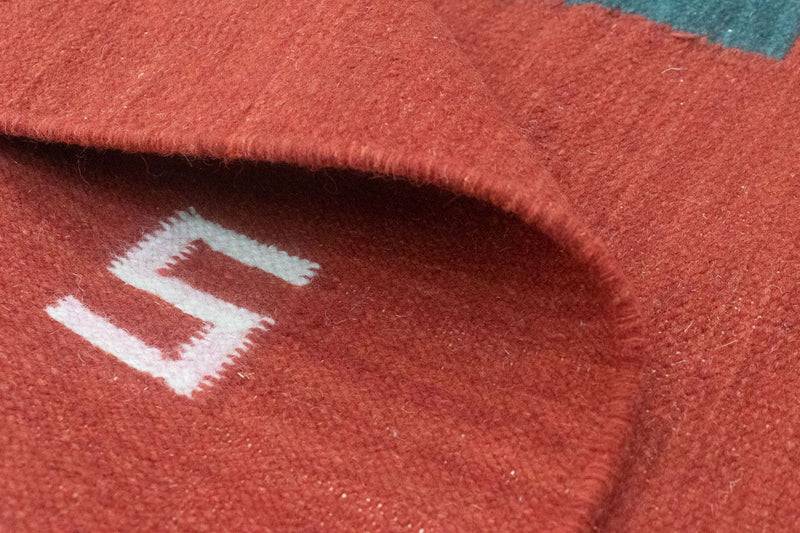 Dywan Kelim - modny - 200 x 140 cm - czerwony