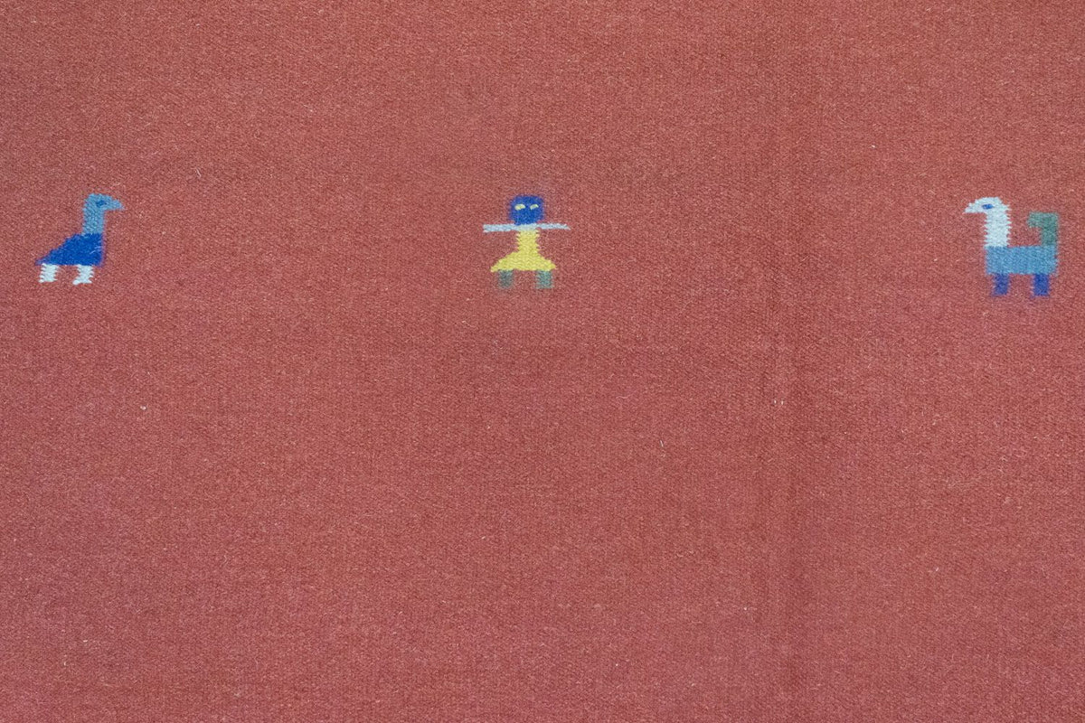 Dywan Kelim - modny - 200 x 140 cm - pomarańczowy