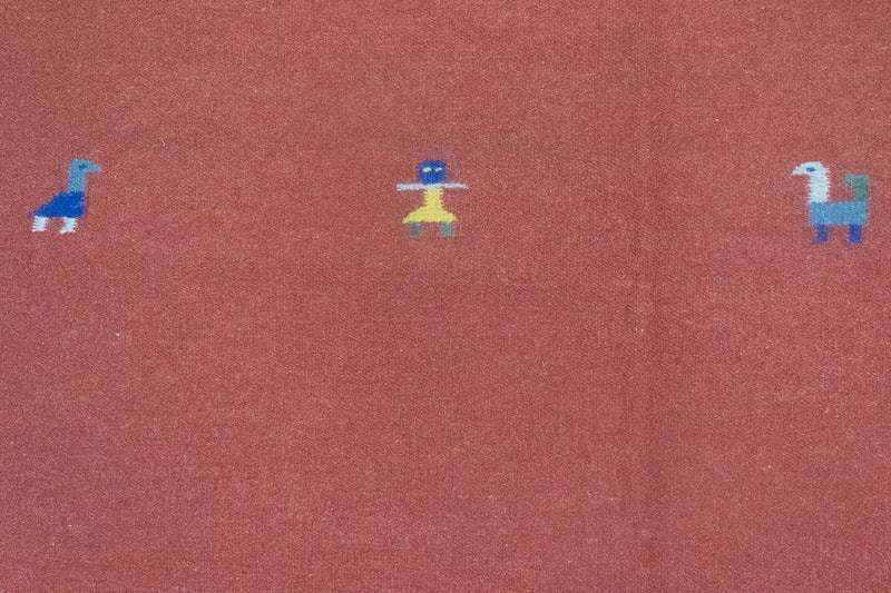 Dywan Kelim - modny - 200 x 140 cm - pomarańczowy