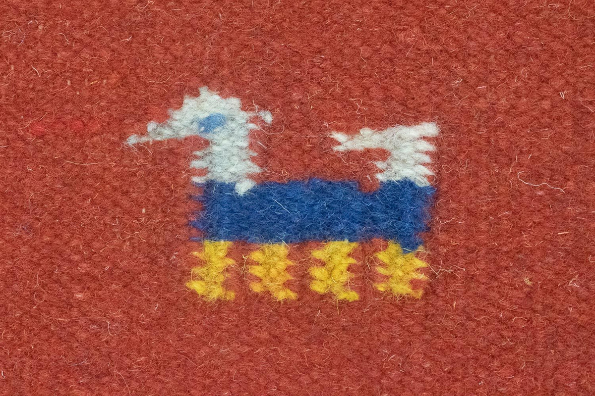 Dywan Kelim - modny - 200 x 140 cm - czerwony