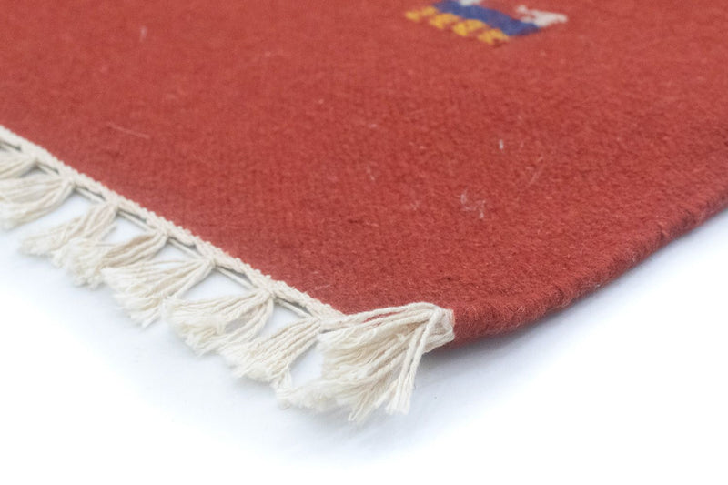 Dywan Kelim - modny - 200 x 140 cm - czerwony