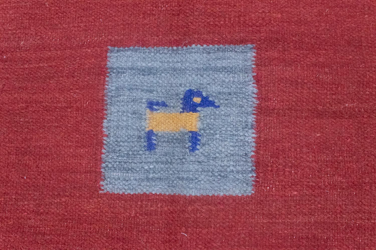 Dywan Kelim - modny - 200 x 140 cm - czerwony