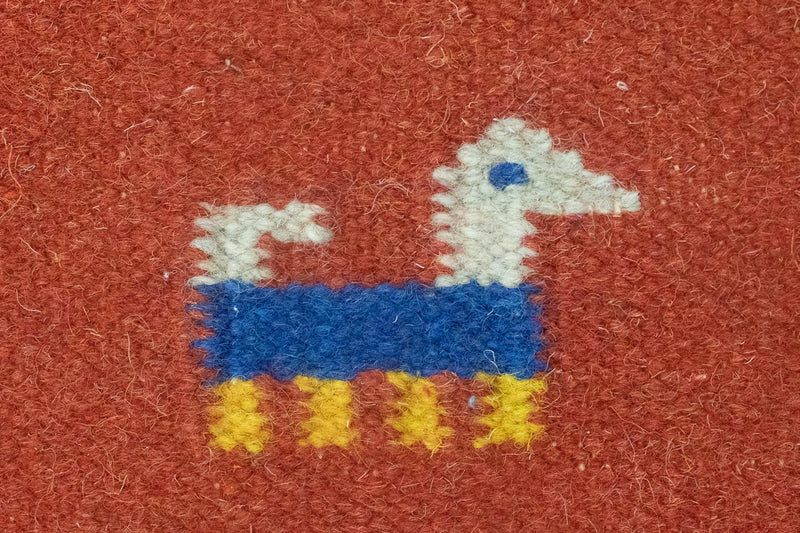 Dywan Kelim - modny - 200 x 140 cm - pomarańczowy