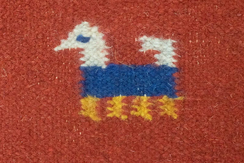 Dywan Kelim - modny - 200 x 140 cm - czerwony