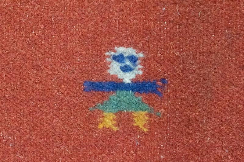 Dywan Kelim - modny - 200 x 140 cm - pomarańczowy