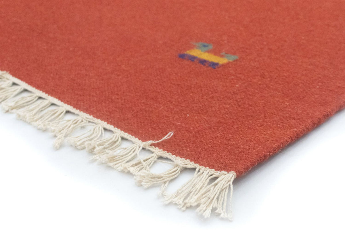 Dywan Kelim - modny - 200 x 140 cm - pomarańczowy