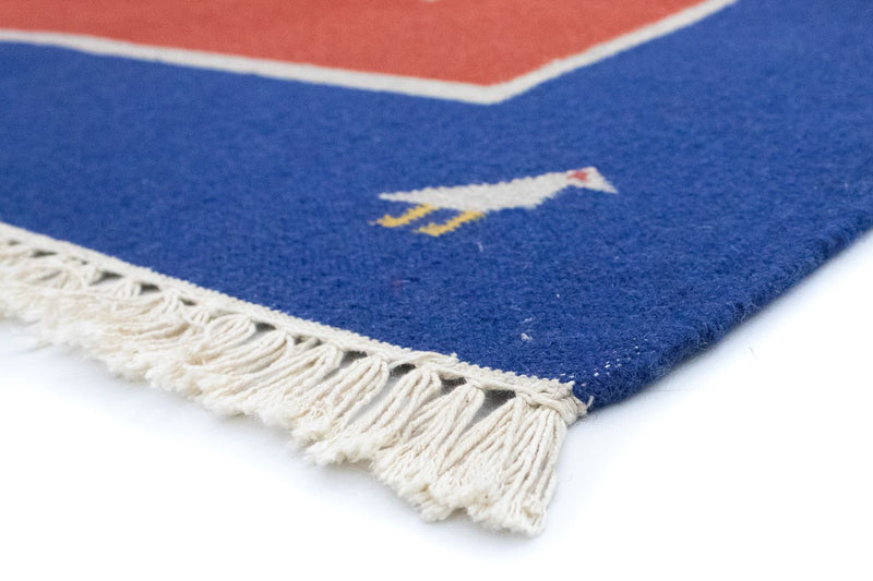 Dywan Kelim - modny - 200 x 140 cm - pomarańczowy