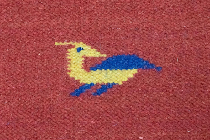 Dywan Kelim - modny - 200 x 140 cm - czerwony