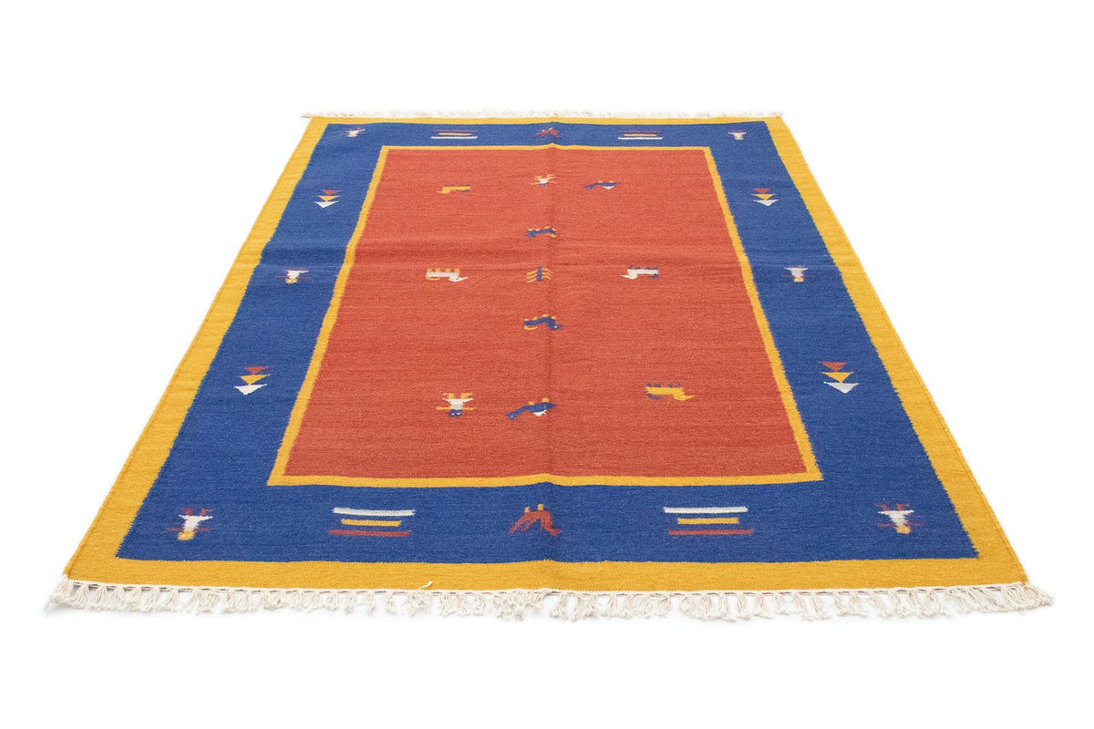 Dywan Kelim - modny - 200 x 140 cm - pomarańczowy