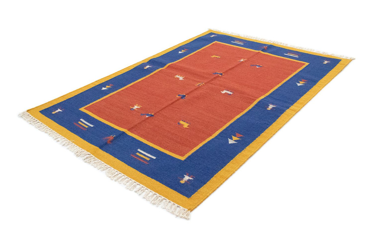 Dywan Kelim - modny - 200 x 140 cm - pomarańczowy