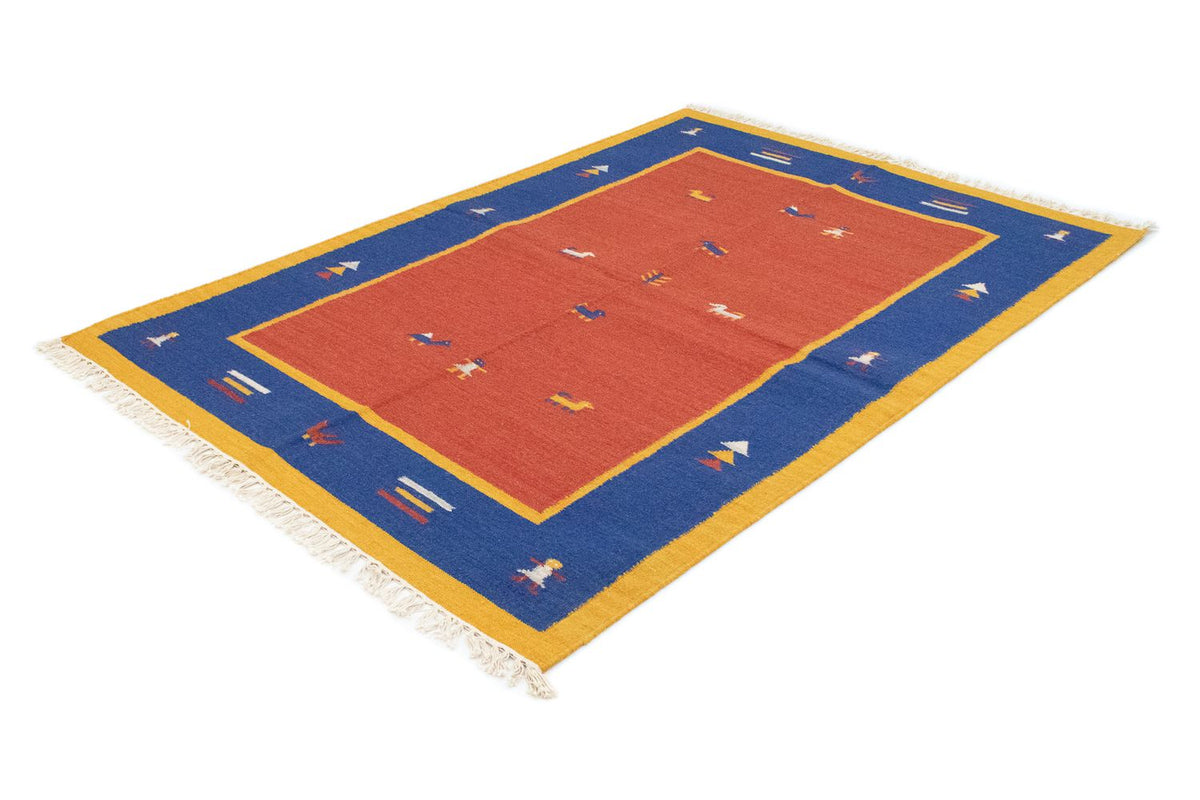 Dywan Kelim - modny - 200 x 140 cm - pomarańczowy