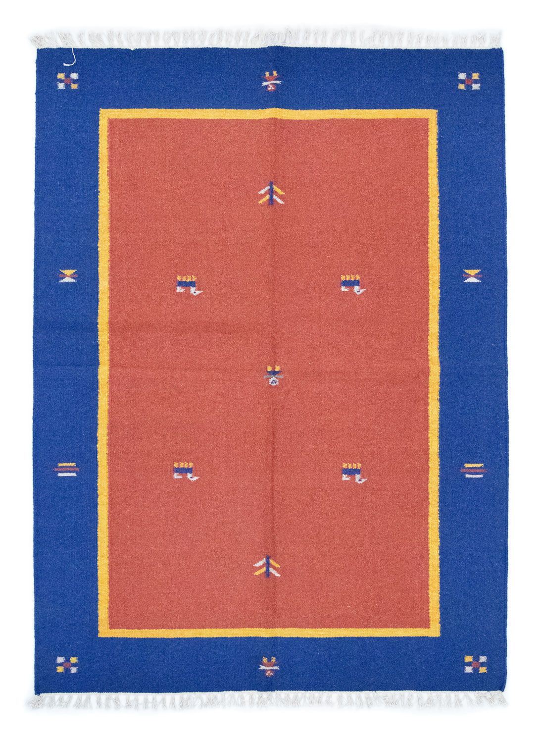 Dywan Kelim - modny - 200 x 140 cm - czerwony