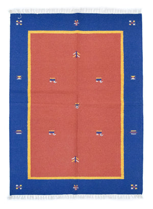 Dywan Kelim - modny - 200 x 140 cm - czerwony