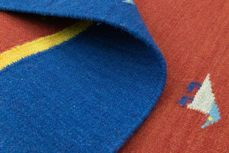 Dywan Kelim - modny - 200 x 140 cm - czerwony