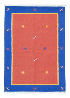 Dywan Kelim - modny - 200 x 140 cm - pomarańczowy