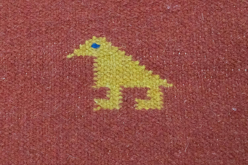 Dywan Kelim - modny - 200 x 140 cm - pomarańczowy