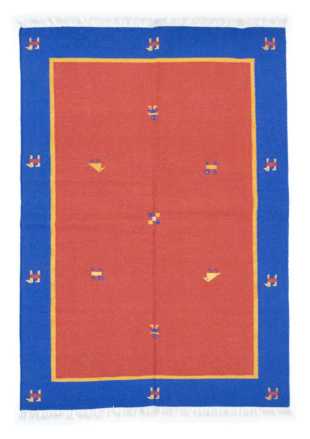 Dywan Kelim - modny - 200 x 140 cm - czerwony