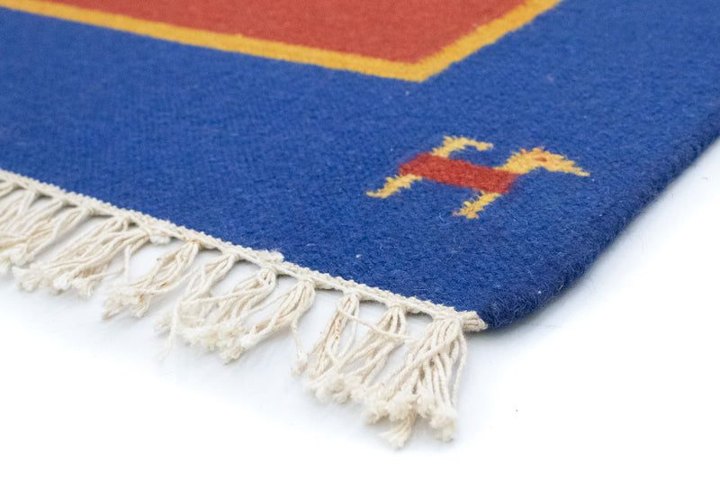 Dywan Kelim - modny - 200 x 140 cm - czerwony