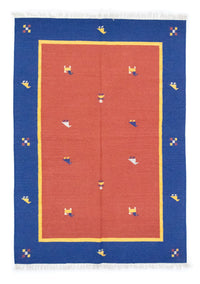 Dywan Kelim - modny - 200 x 140 cm - pomarańczowy