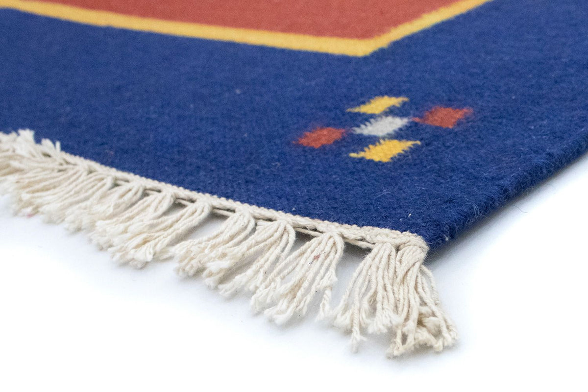 Dywan Kelim - modny - 200 x 140 cm - pomarańczowy