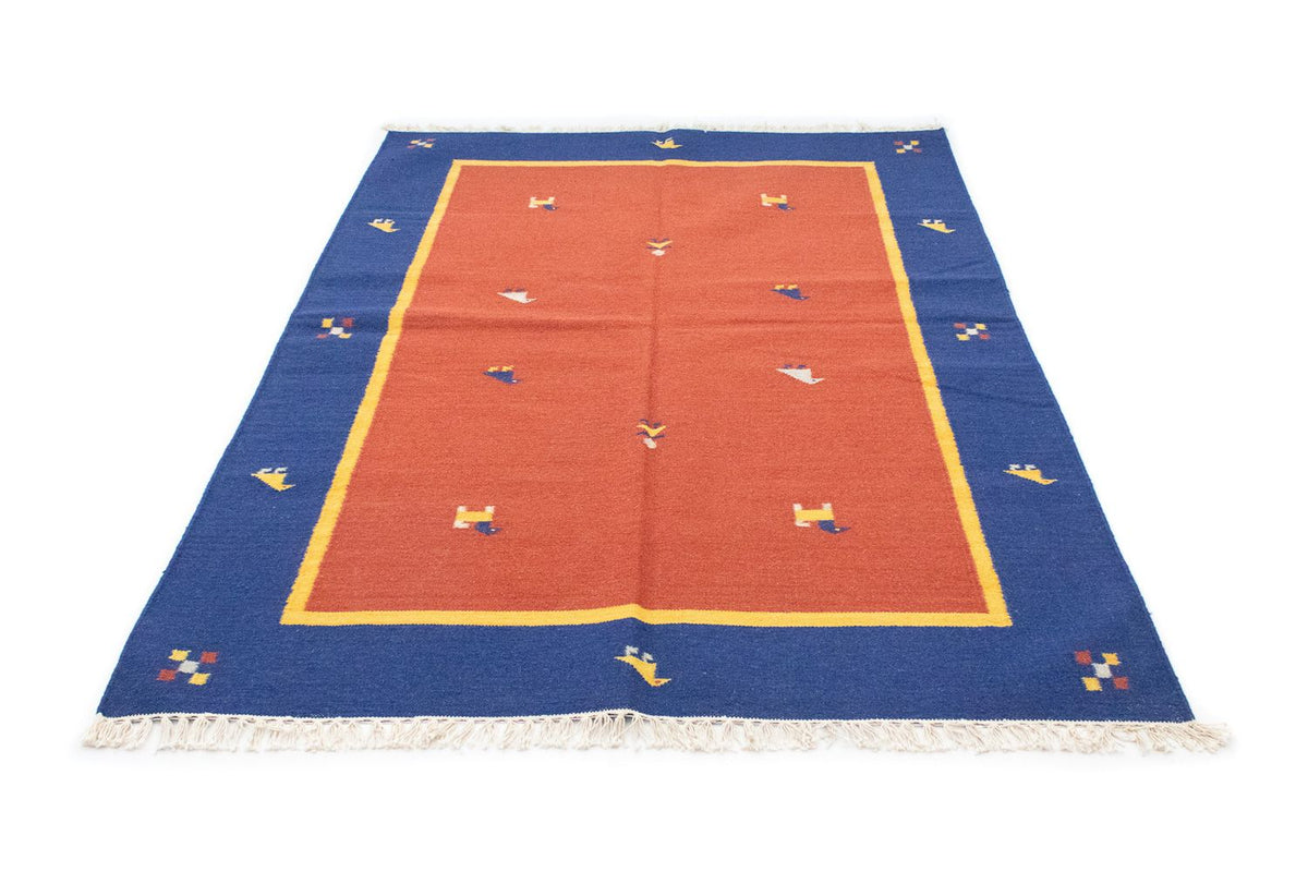 Dywan Kelim - modny - 200 x 140 cm - pomarańczowy