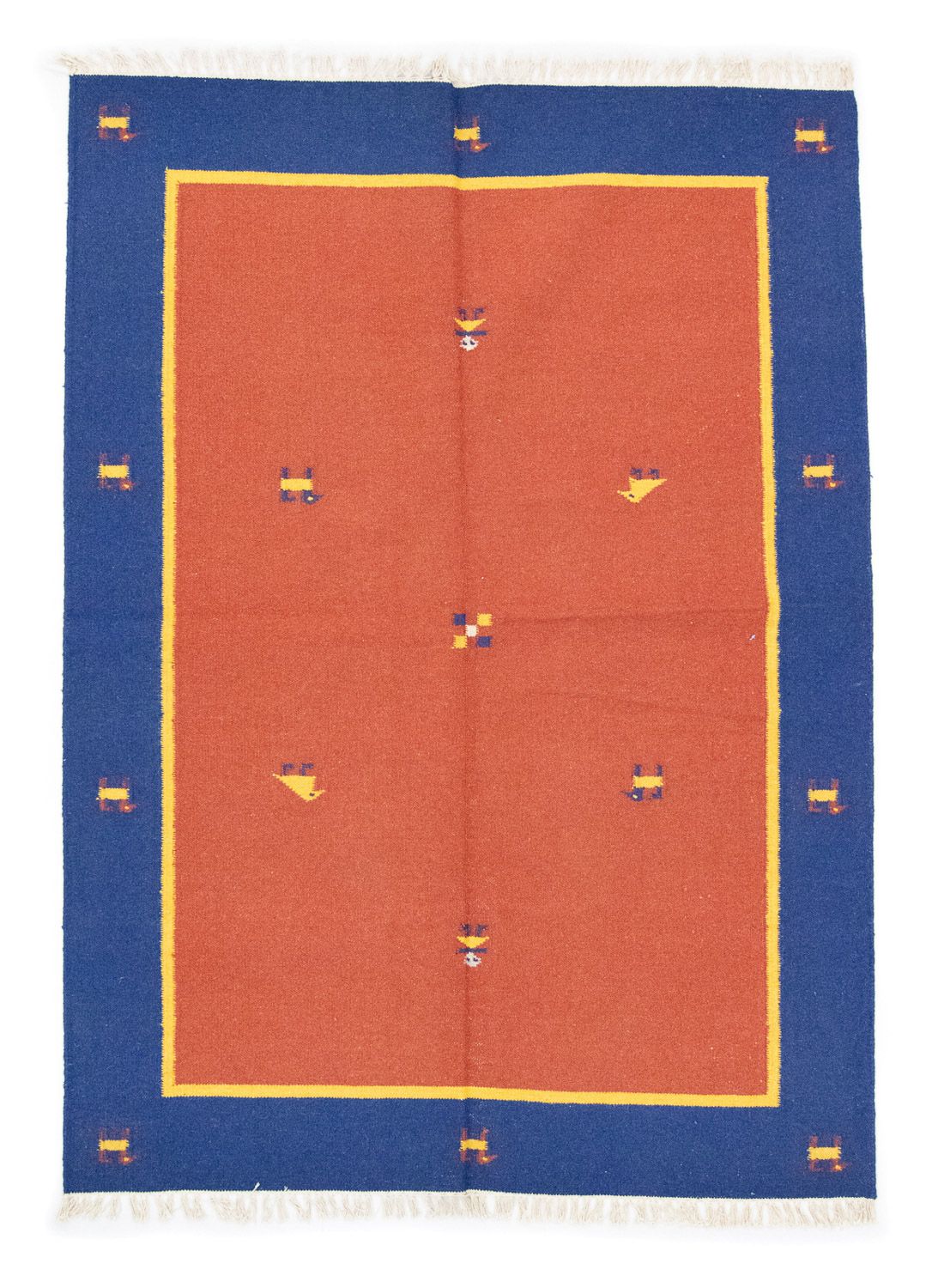 Dywan Kelim - modny - 200 x 140 cm - pomarańczowy