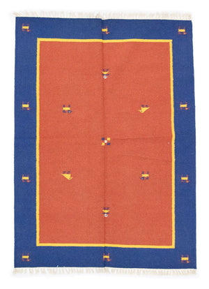 Dywan Kelim - modny - 200 x 140 cm - pomarańczowy