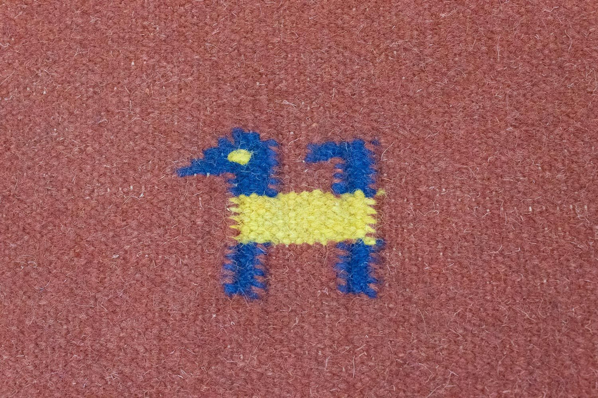 Dywan Kelim - modny - 200 x 140 cm - pomarańczowy