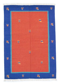 Dywan Kelim - modny - 200 x 140 cm - pomarańczowy