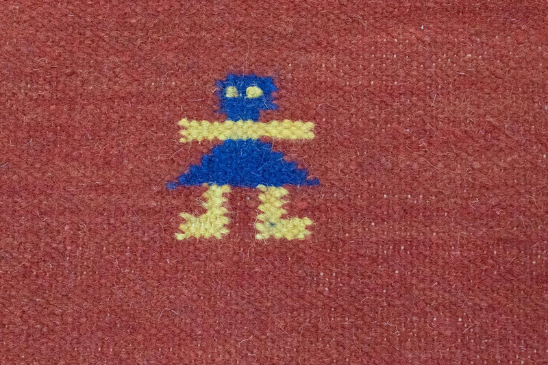 Dywan Kelim - modny - 200 x 140 cm - pomarańczowy