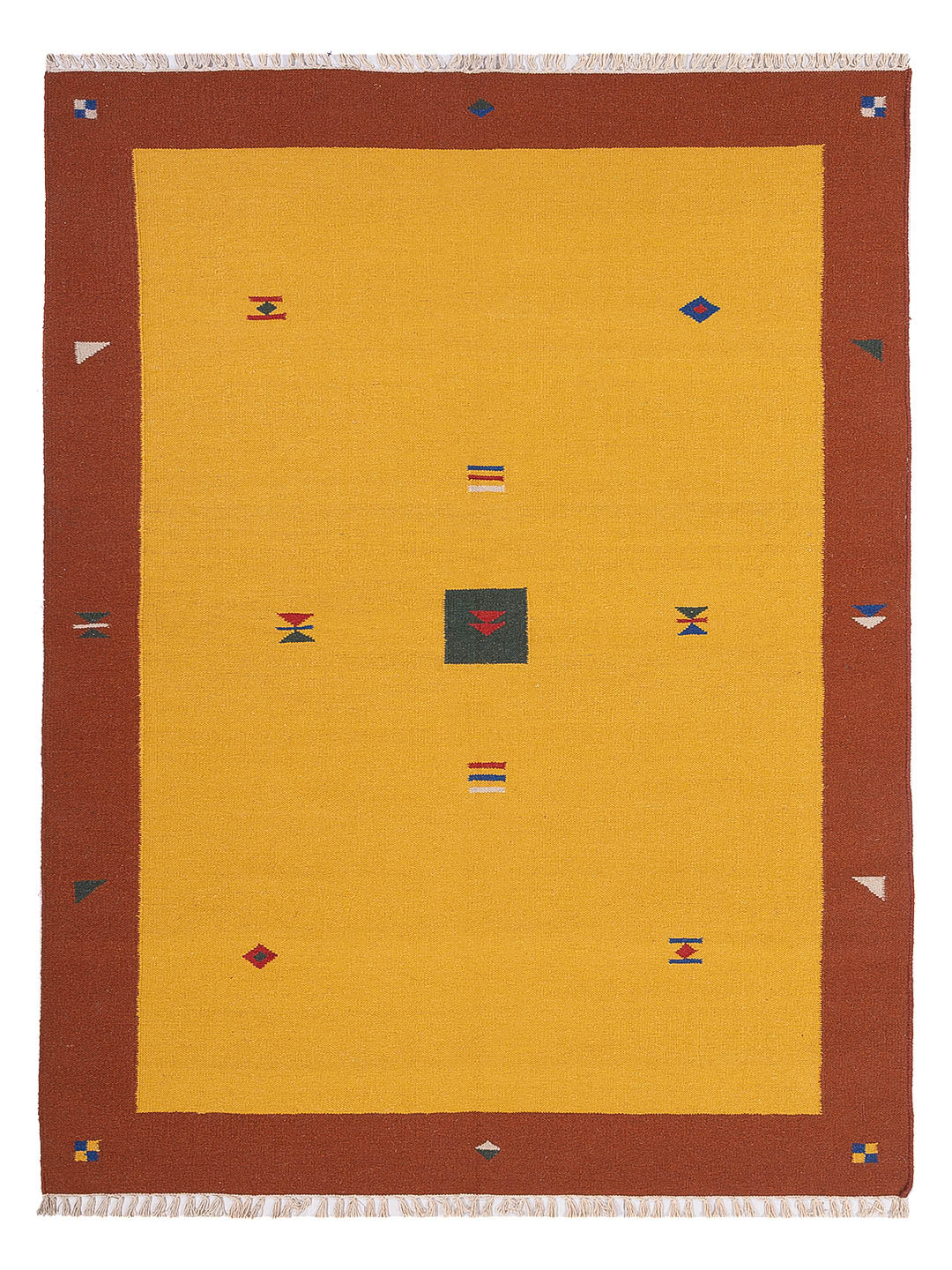 Kelim Teppich - Trendy - 240 x 170 cm - senfgelb