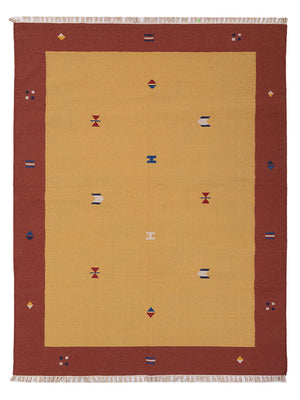 Kelim Teppich - Trendy - 240 x 170 cm - senfgelb