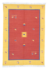 Dywan Kelim - modny - 200 x 140 cm - pomarańczowy