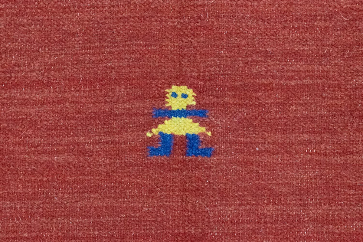 Dywan Kelim - modny - 200 x 140 cm - czerwony