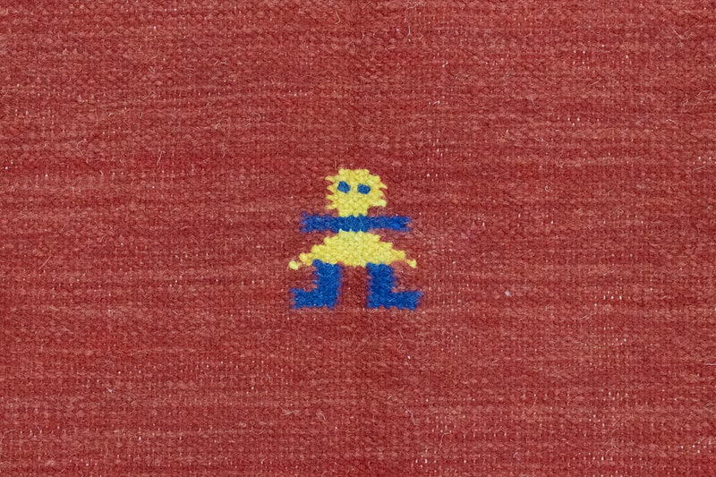 Dywan Kelim - modny - 200 x 140 cm - czerwony