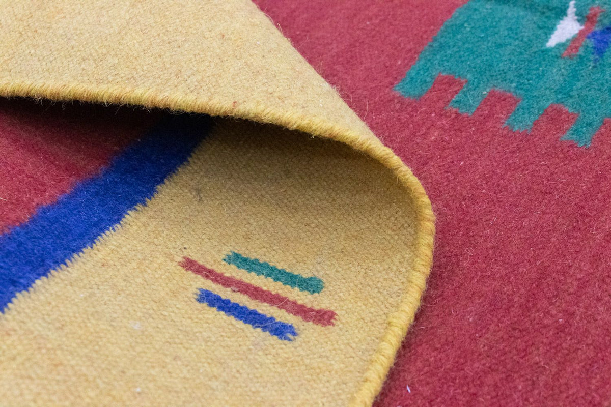 Dywan Kelim - modny - 200 x 140 cm - pomarańczowy