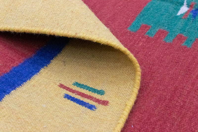 Dywan Kelim - modny - 200 x 140 cm - pomarańczowy