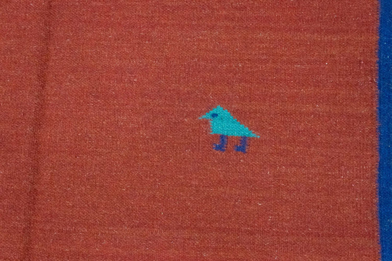 Dywan Kelim - modny - 200 x 140 cm - pomarańczowy