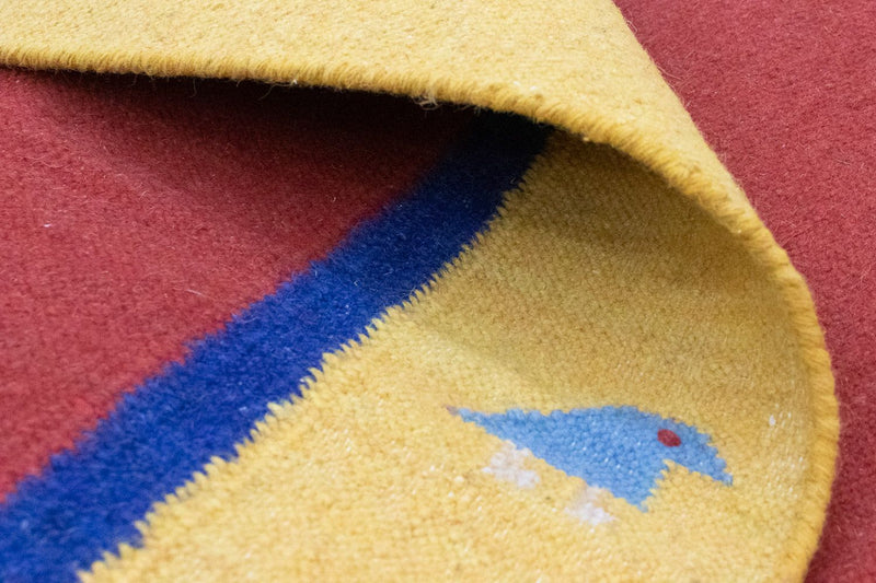 Dywan Kelim - modny - 200 x 140 cm - czerwony